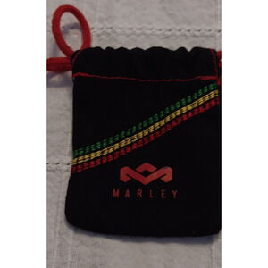 Marley Black Headphone Accessory Case with Rasta Stripe Red Green Yellow